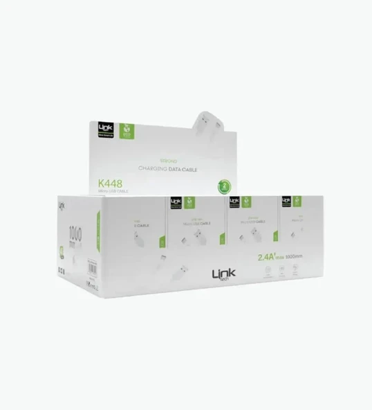 LinkTech K448 eco Friendly Strong 1m 2.4A Micro USB Şarj Kablosu - Resim 2