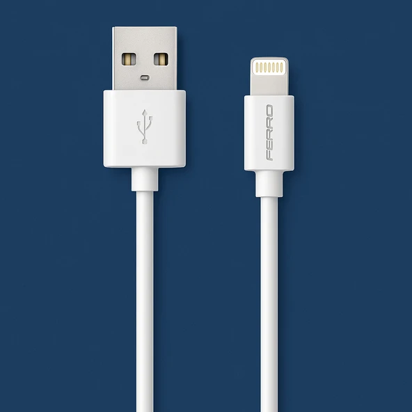 FERRO FC-14 Usb & Lightıng  Hızlı Şarj ve Data Kablosu 3.0 Amper ürün görseli 1