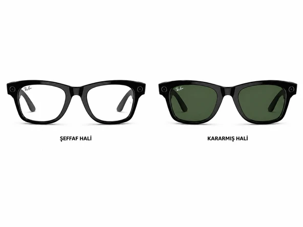 RAY-BAN META WAYFARER GEN2 RW4012 ŞEFFAF-YEŞİL RENK GEÇİŞLİ S50(S) PARLAK ÇERÇEVELİ ürün görseli 1