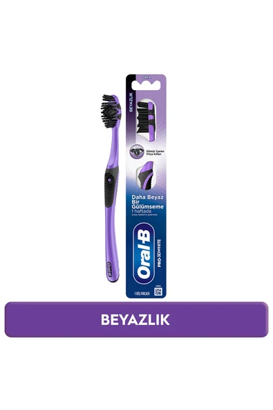 Oral-B Pro-3DWhite Kömürlü Beyazlık Diş Fırçası ürün görseli 1