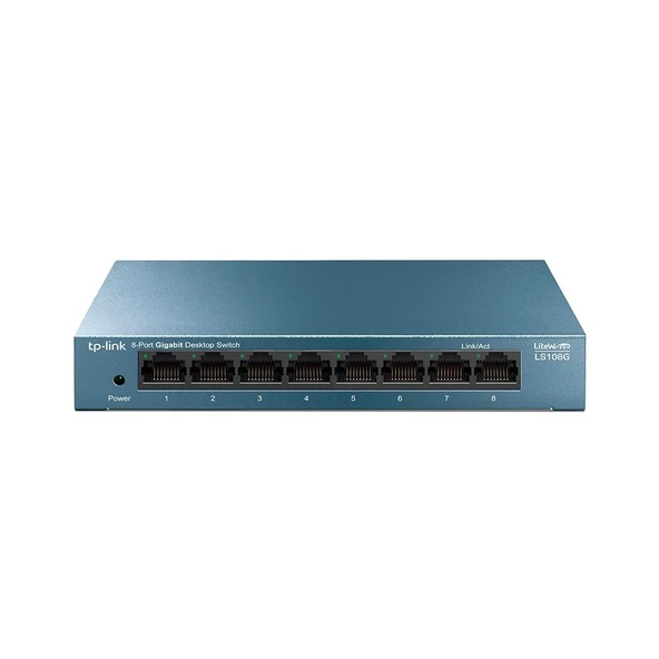 Tp-Link LS108G 8 Port Gigabit 10/100/1000 Mbps Switch Metal Kasa ürün görseli 1