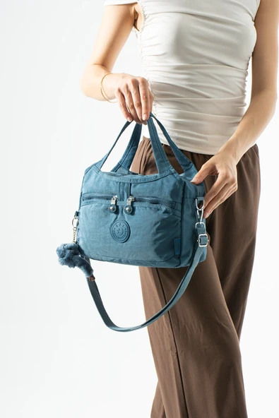 Ultra hafif, çok bölmeli Kol, Omuz El çantası  (spor, seyahat, gündelik) Mavi Model: 571-6Z ürün görseli 1