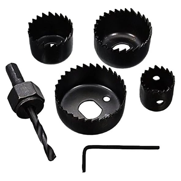 6 Parça Buat Açma Panç Seti 32-38-44-54mm & 3/8 Hex Anahtar Metal Ahşap Plastik Delik Açma ürün görseli 1