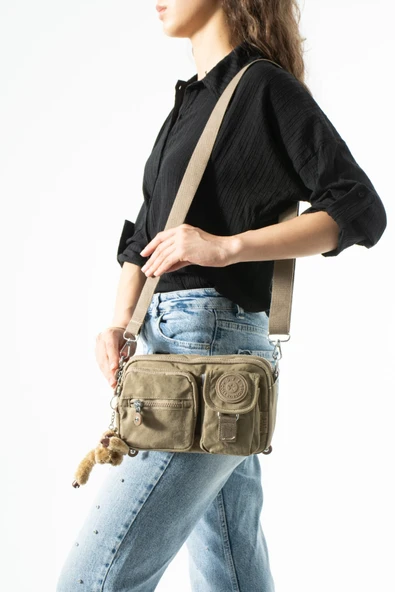 Çok fonksiyonel, Omuz, Göğüs ve bel çantası Kahverengi (Model: 571-6V) ürün görseli 1