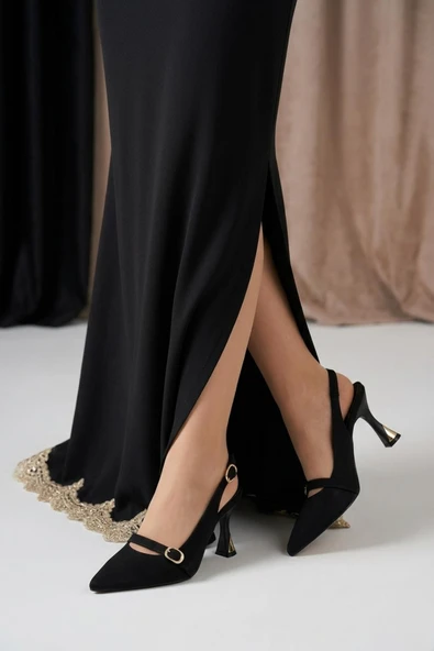 Papuç Sepeti 3551 Klasik 7,5 Cm Topuklu Kadın Stiletto Ayakkabı ürün görseli 1