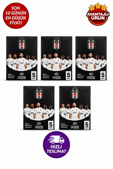 Mythos Cards Mythos Rise Beşiktaş Lisanslı Futbolcu Kartları 2025 - 2026 Sezon (5 Paket 25 Kart) ürün görseli 1