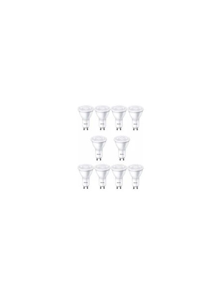Philips Essential LED Spot 4,7-50W GU10 3000K Sarı Işık 10 Adet ürün görseli 1