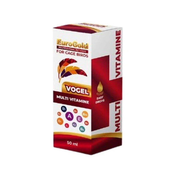 Eurogold Vogel Kuşlar İçin Multi Vitamin Damla 50ml ürün görseli 1