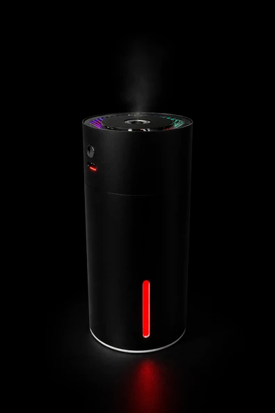 TELKUR W301 Premium Alüminyum Araç Nemlendirici ve RGB Işıklı Hava Tazeleyici Siyah ürün görseli 1