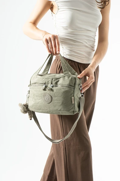 Ultra hafif, çok bölmeli Kol, Omuz El çantası  (spor, seyahat, gündelik) Vizon Model: 571-6Z ürün görseli 1