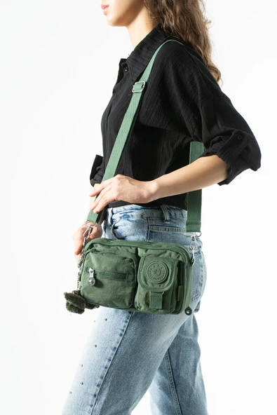 Çok fonksiyonel, Omuz, Göğüs ve bel çantası Yeşil (Model: 571-6V) ürün görseli 1