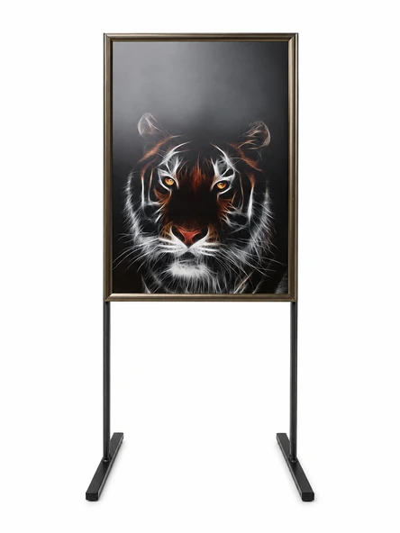B1 70X100 cm Bronz Yüksek Alüminyum Tek Taraflı Mobil Kaldırım Reklam Poster Pano ürün görseli 1