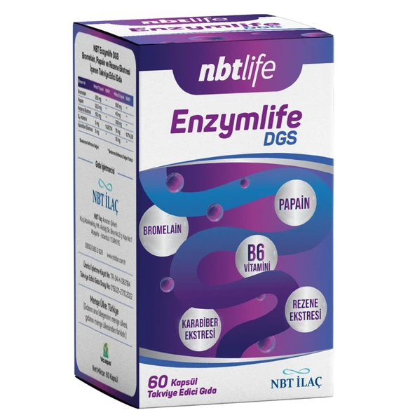 Nbt Life Enzymlife Dgs 60 Kapsül ürün görseli 1