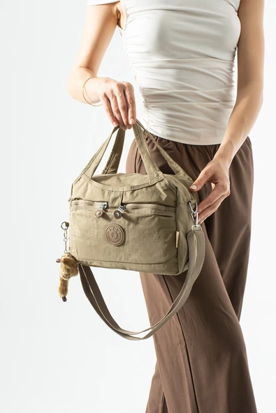 Ultra hafif, çok bölmeli Kol, Omuz El çantası  (spor, seyahat, gündelik) Kahverengi Model: 571-6Z ürün görseli 1