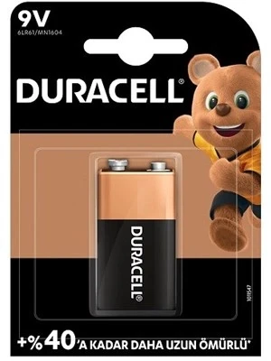 Duracell 9v Alkalin Pil ürün görseli 1