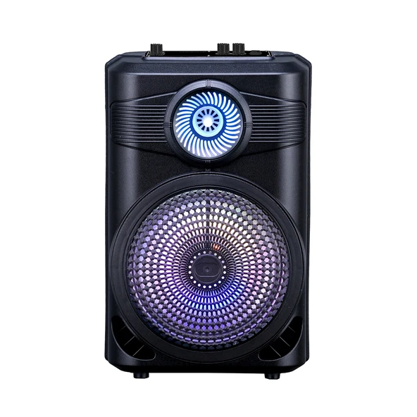 Zore GD-904 Dijital LED Göstergeli FM Radyolu Mikrofonlu RGB TWS 8 inç Stereo Bass Kablosuz Karaoke Hoparlör ürün görseli 1