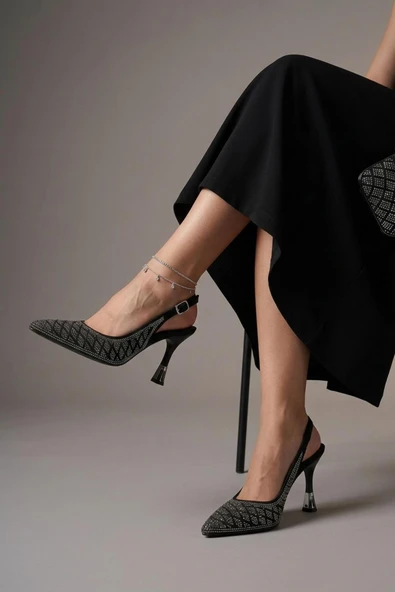 Papuç Sepeti 9 Cm Topuklu Kadın Stiletto Ayakkabı ürün görseli 1