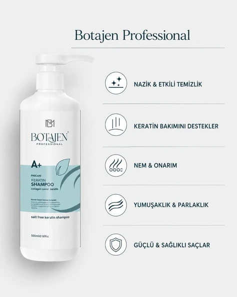 BOTAJEN Professıonal Keratin Bakım Sonrası Şampuan 500 ml ürün görseli 1