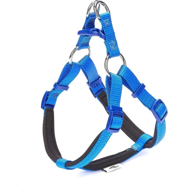 Doggie Konforlu Dokumadan El Yapımı Ronin Model Köpek Göğüs Tasması S-1,5x40-45cm - Royal Blue ürün görseli 1
