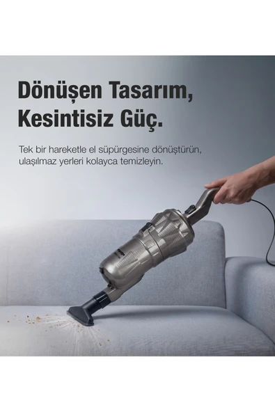 Fantom Magic P 3000 Toz Torbasız Dikey Süpürge Antrasit - Resim 8