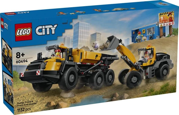 LEGO City 60494 Dump Truck and Front End Loader ürün görseli 1