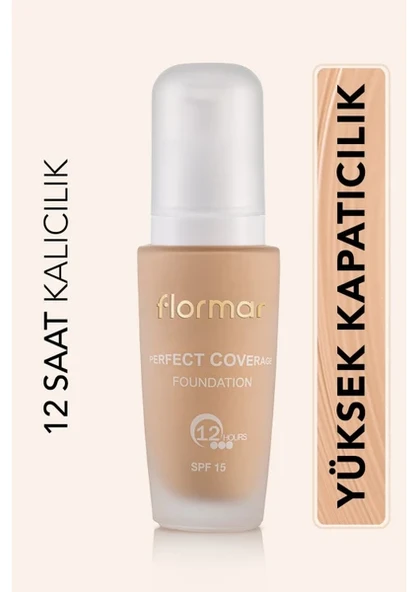 Flormar Yoğun Kapatıcı Su Bazlı Fondöten Sıcak Alt Ton 101 - Perfect Coverage Foundation ürün görseli 1