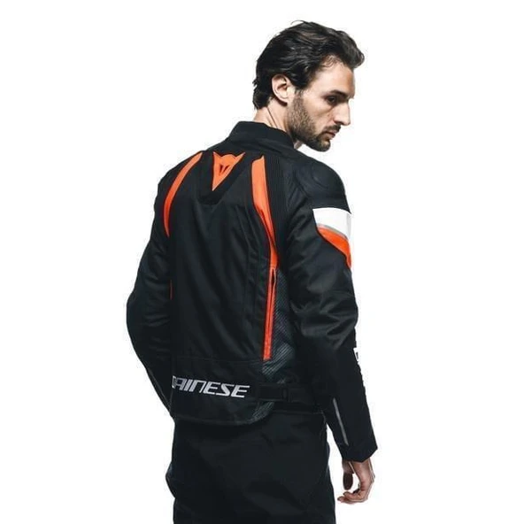 DAINESE AVRO 5 BLACK RED FLUO WHITE CEKET - Resim 5