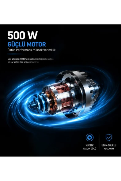 Fantom Magic P 3000 Toz Torbasız Dikey Süpürge Antrasit - Resim 5