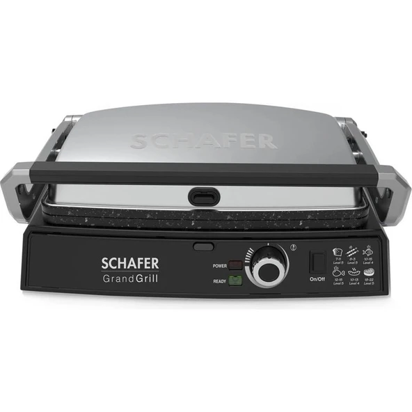 Schafer Grand Grill Tost ve Izgara Makinesi – Inox ürün görseli 1