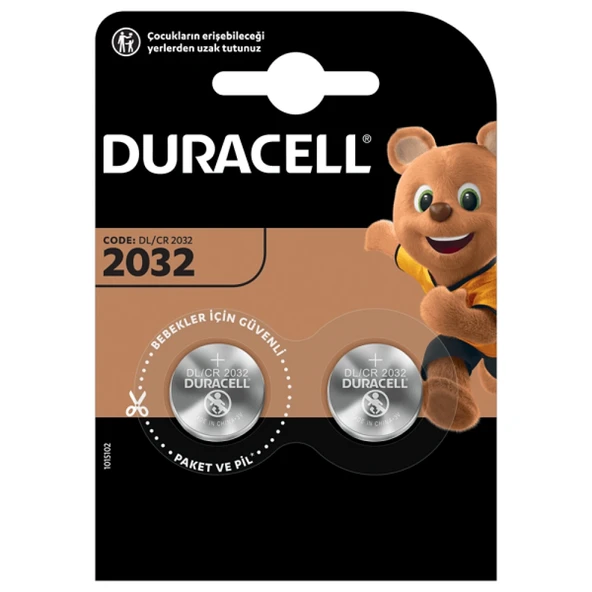 Duracell Cr2032 Lityum Pil 2'li Paket ürün görseli 1