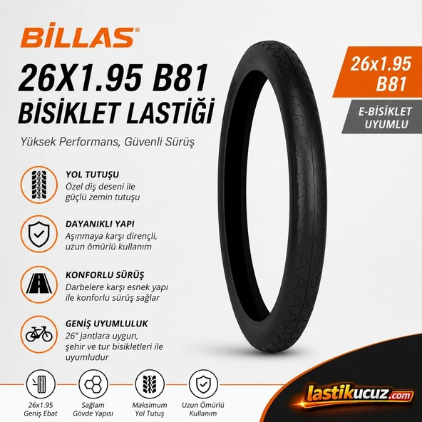 Billas 26x1,95 B81 Bisiklet Lastiği ürün görseli 1