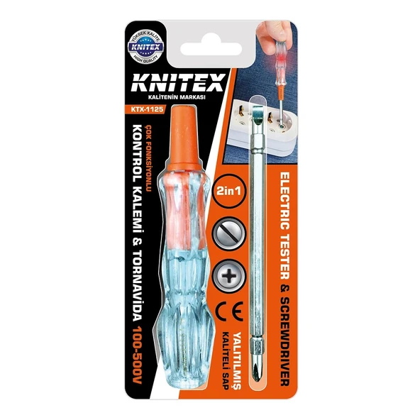 2in1 Düz - Yıldız Çıkar Tak Kontrol Kalemi - Tornavida 100-500v ürün görseli 1