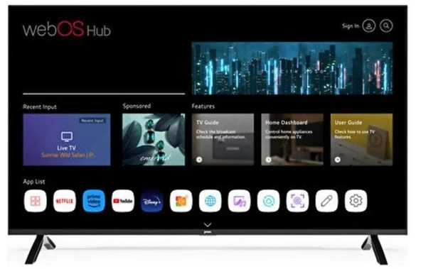 PREO PR43DAB540 43'' FHD WEBOS 2.0 TV (TEŞHİR) ürün görseli 1