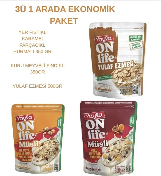 KARMA YULAF EZMESİ KARMA PAKET 3 LÜ ürün görseli 1