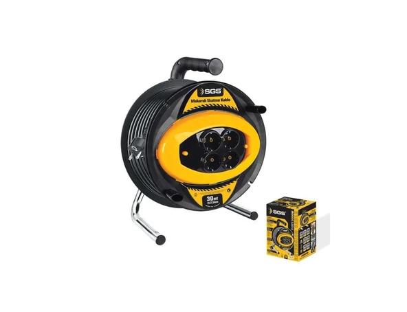 Sgs2134 4lü Makaralı Uzatma Kablo 3x2.5 30mt ürün görseli 1