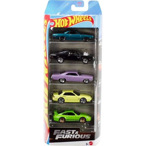 ® 5'li Fast & Furious Araba Seti, Filmlerdeki Arabalardan Ilham Alan 5 Adet Yarış Arabası JDR19 ürün görseli 1