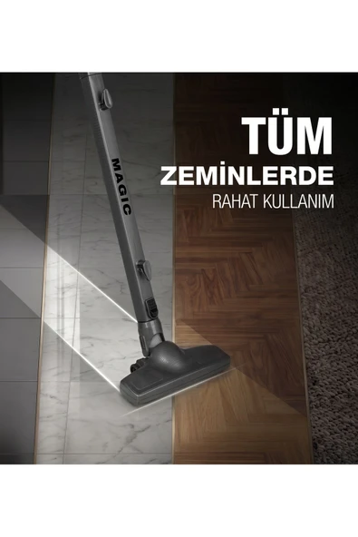 Fantom Magic P 3000 Toz Torbasız Dikey Süpürge Antrasit - Resim 7