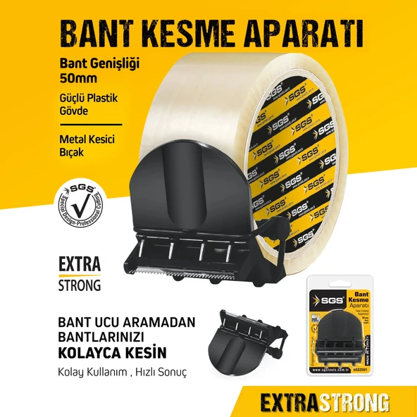 50 mm Avuç içi Koli Bandı Kesme Aparatı Paket Koli ve Taşınma İçin Pratik Bant Makinesi ürün görseli 1