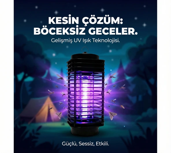 Elektrikli Sinek Öldürücü Cihaz Cız Lamba Mor Işık ürün görseli 1