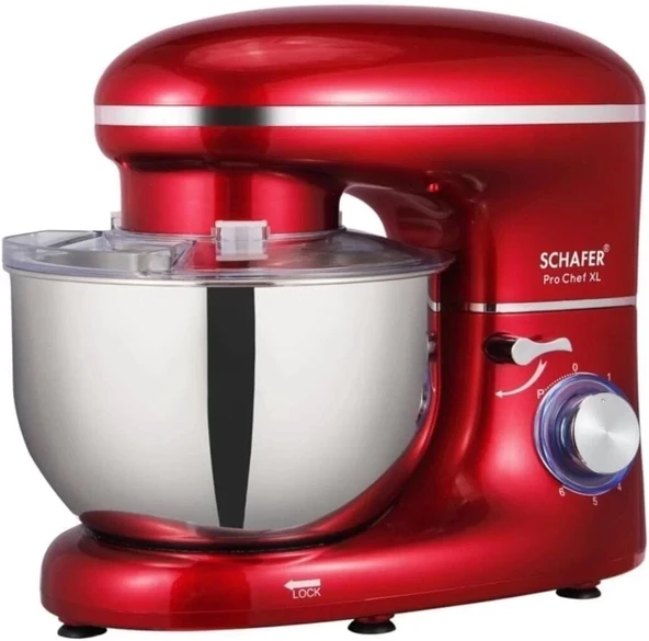 Schafer Prochef XL 1400 W 5 lt Stand Mikser Kırmızı ürün görseli 1