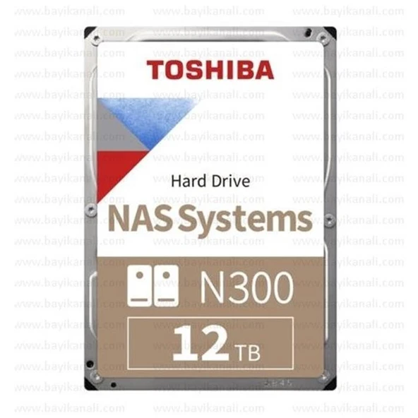 Toshiba 12TB N300 7200RPM 512MB Cache Sata 3 HDWG51CUZSVA NAS Disk ürün görseli 1
