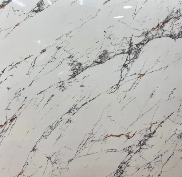 Beyaz Mermer Desenli Yapışkanlı Kaplama Kağıdı Büyük Boy 5 Metre ürün görseli 1
