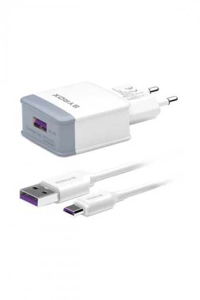 Syrox Q30 Micro Data 3.0A Hızlı Quick Şarj Aleti ürün görseli 1
