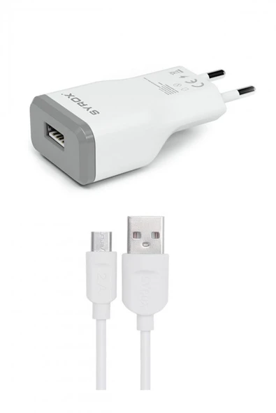Zte Blade X5 Uyumlu Mikro Usb Girişli 2.0 Amper Şarj Aleti+kablo Şarj Cihazı - J15 ürün görseli 1