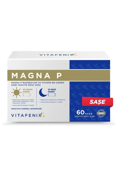 Vitafenix Magna P Magnezyum Vitamin B6 60 Saşe ürün görseli 1
