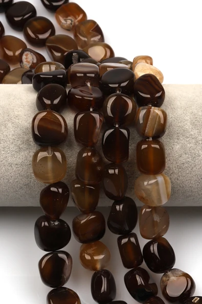 Akik Doğal Taş Dizi 13 x 15 mm Şekilsiz Kesim - DZ-1338 ürün görseli 1
