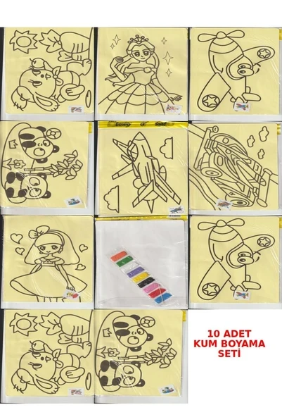 10'lu Kum Boyama Seti ürün görseli 1