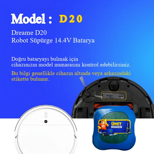Dreame D20 Robot Süpürge 7000 mAh Batarya - Resim 2
