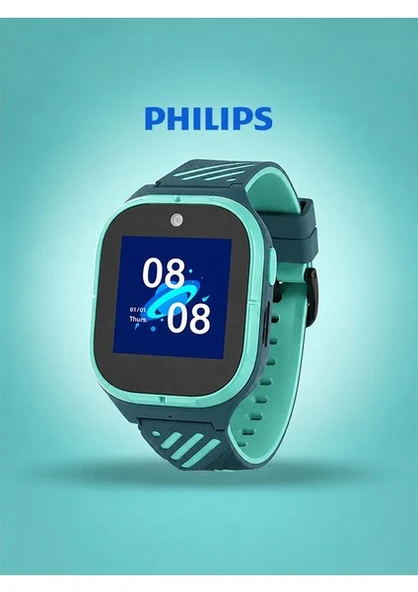 Philips W200A Akıllı Çocuk Saati Yeşil (Distribütör Garantili) ürün görseli 1