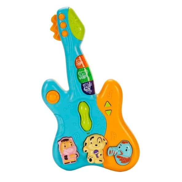 Sesli ve Işıklı Hayvan Figürlü Gitar - Resim 2